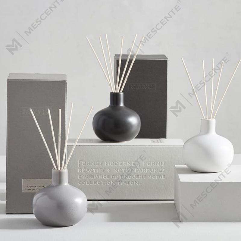 Diffuseur de roseaux en rotin biologique de marque privée de luxe en gros A29225-pass d'exportation