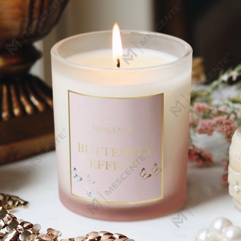 M&Scent Vente en gros nouveaux modèles luxueux, bougies parfumées à la cire de soja, marque privée personnalisée, pots en cristal de Noël avec couvercle