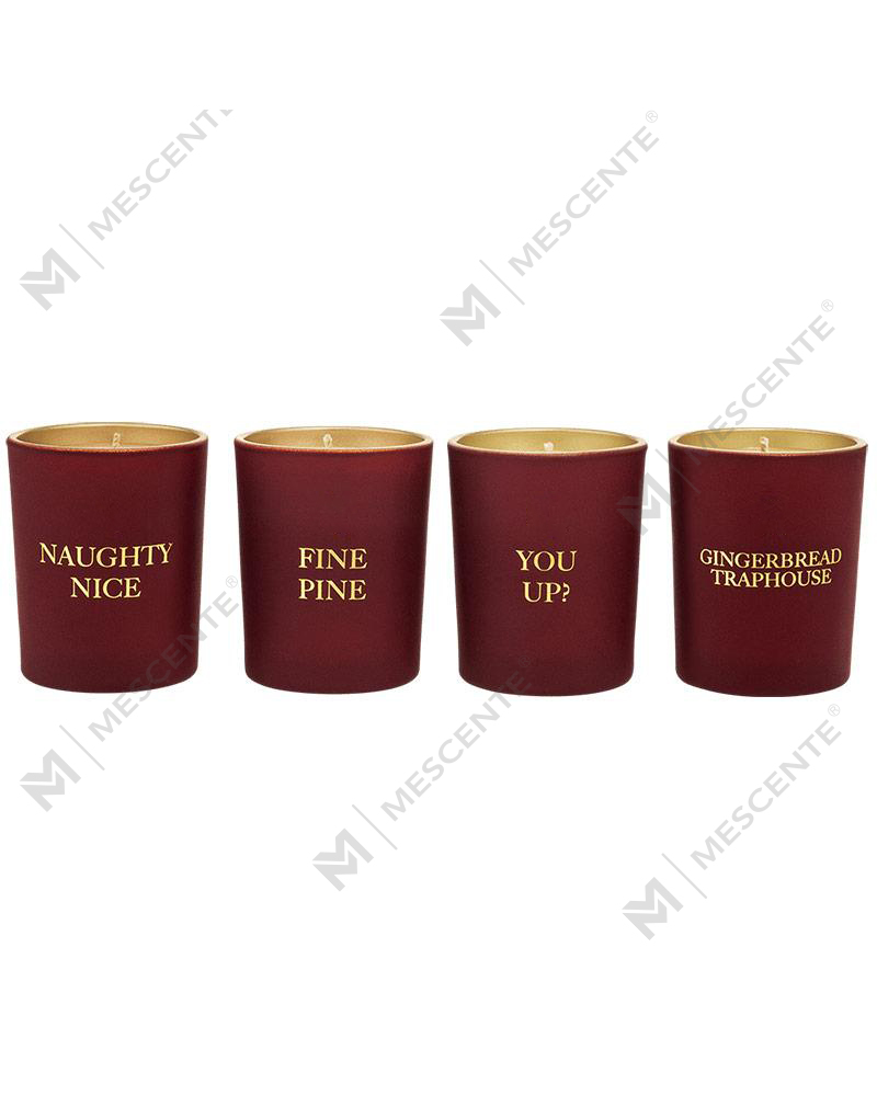 Coffret cadeau de 4 bougies parfumées aromatiques de luxe de marque privée M&Scent pour la décoration intérieure