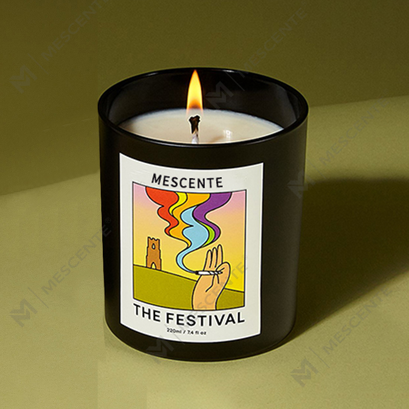 Bougies de cire de soja à parfum d'arôme de cristal de Noël faites à la main, personnalisées et personnalisées, en gros, M&Scent