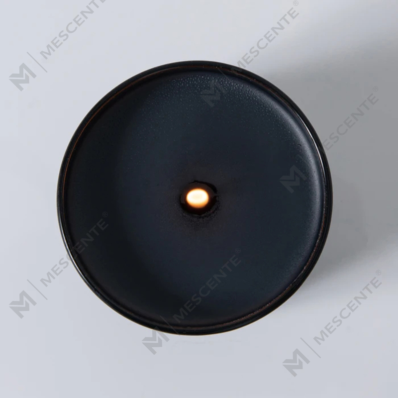 Bougies de soja parfumées décoratives de mariage en pots uniques noirs de luxe M&Scent en gros avec cristaux