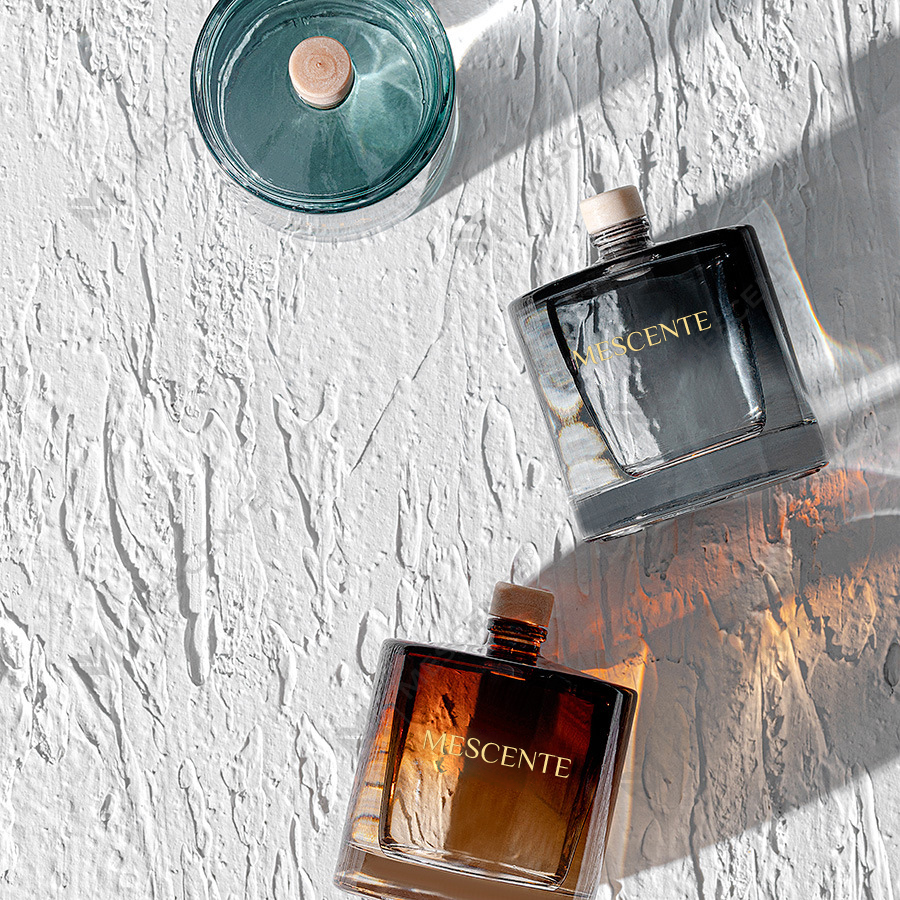 Diffuseur d’intérieur à roseaux 3 en 1 marron, style nordique, forme cœur et triangle, parfum vanille, design anti-enfant