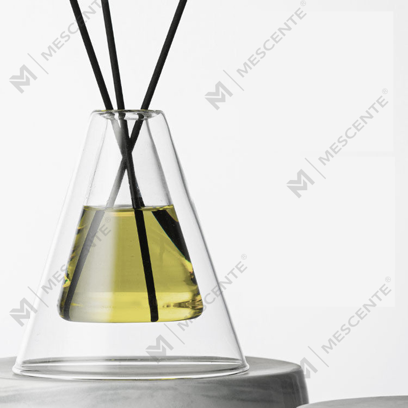 Grande bouteille en verre hexagonale personnalisée Essenza unique, diffuseur de roseaux à arôme d'air supplémentaire givré blanc, parfum d'intérieur, diffuseurs de roseaux de Noël