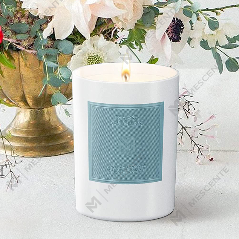 Ensembles de bougies de cire de soja d'aromathérapie de Noël en pot de verre noir de luxe personnalisé M&Scent en gros