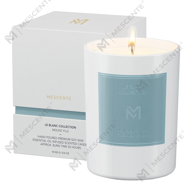 Ensembles de bougies de cire de soja d'aromathérapie de Noël en pot de verre noir de luxe personnalisé M&Scent en gros