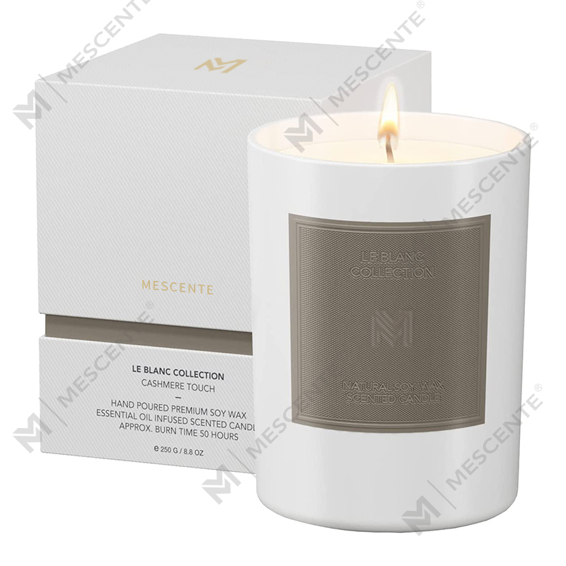 Ensembles de bougies de cire de soja d'aromathérapie de Noël en pot de verre noir de luxe personnalisé M&Scent en gros