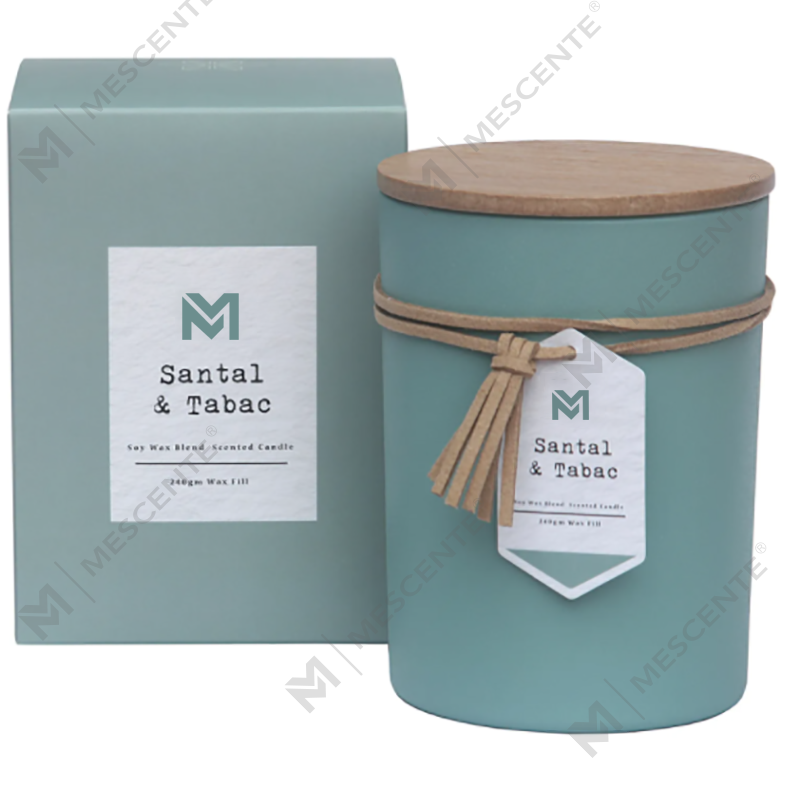 Coffret cadeau de bougies en cire de soja parfumées Aromatherapi de marque privée M&Scent en verre