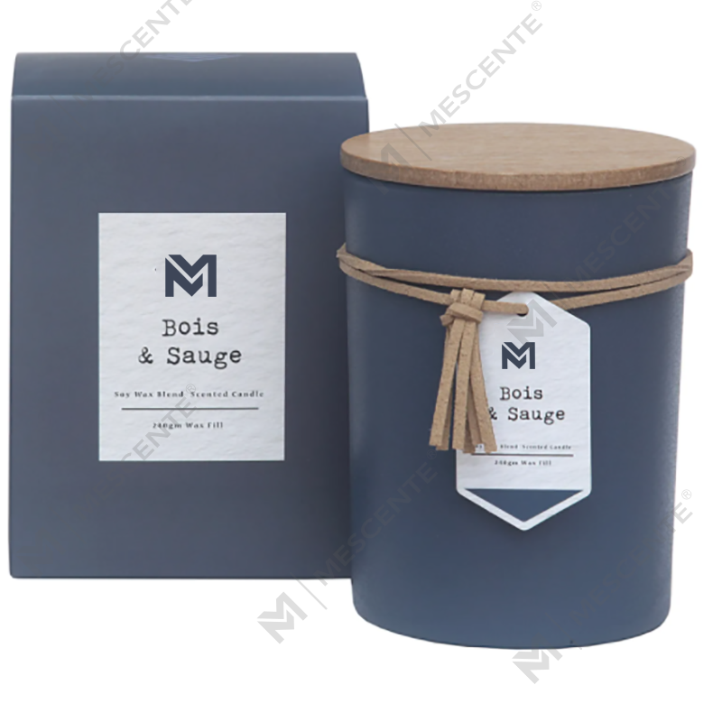 Coffret cadeau de bougies en cire de soja parfumées Aromatherapi de marque privée M&Scent en verre