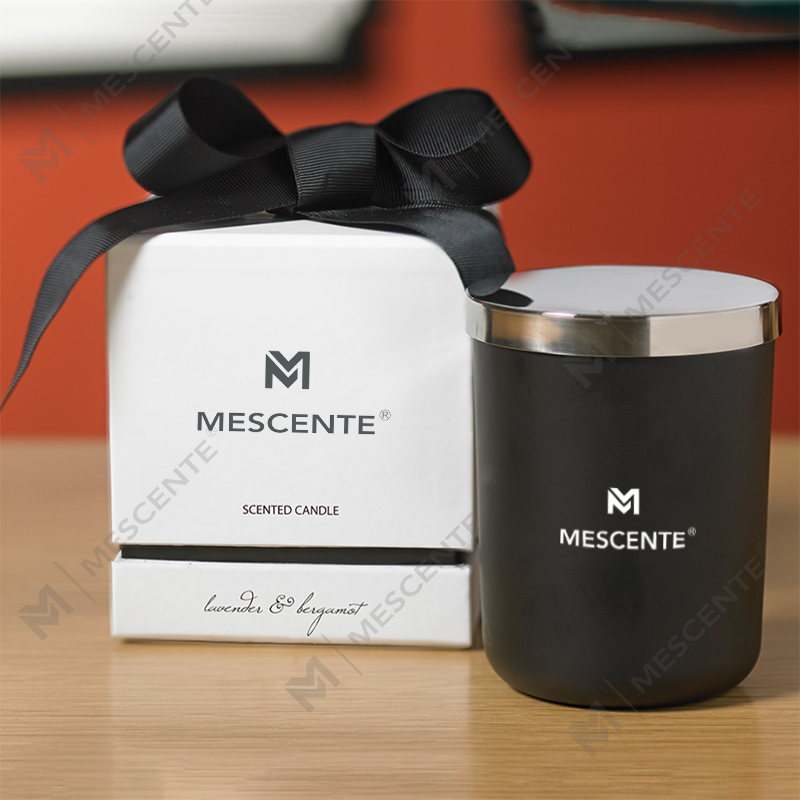 Bougie parfumée de luxe M&Scent en cire de riz personnalisée avec étiquettes en vrac