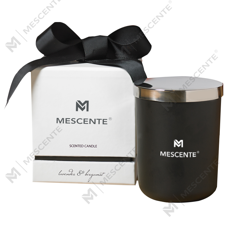 Bougie parfumée de luxe M&Scent en cire de riz personnalisée avec étiquettes en vrac