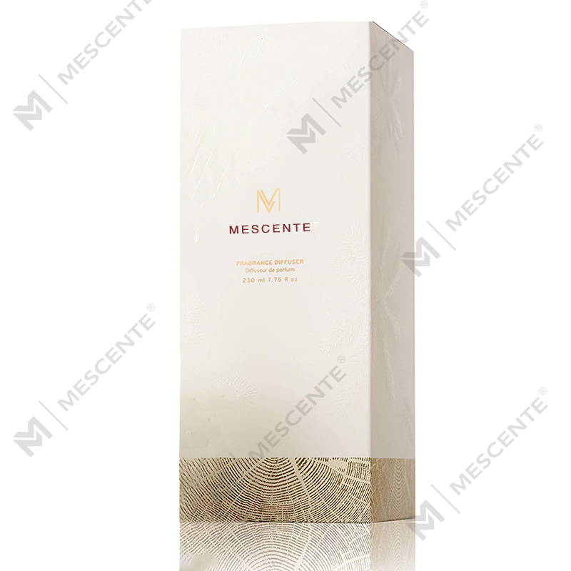 Coffrets cadeaux de diffuseur de roseaux aromatiques ronds en fibre de bois avec tige en verre de luxe M&Scent en gros