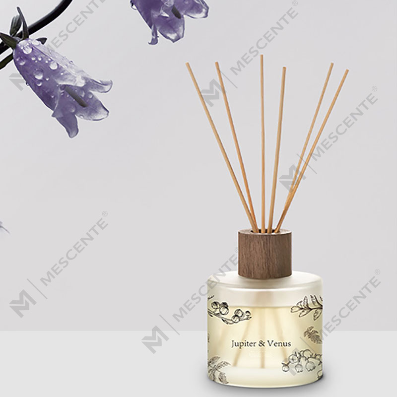 M&Scent Vente en gros de diffuseur à roseaux luxueux personnalisé, verre ambre décoratif transparent unique, sans flamme, parfum floral