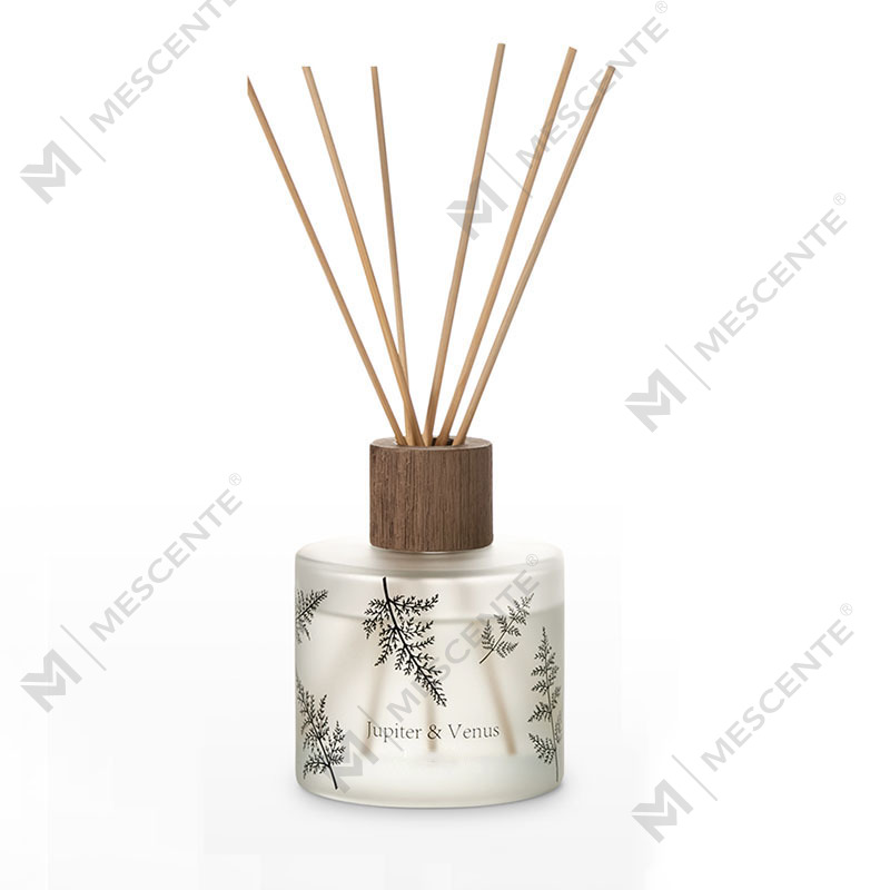 M&Scent Vente en gros de diffuseur à roseaux luxueux personnalisé, verre ambre décoratif transparent unique, sans flamme, parfum floral