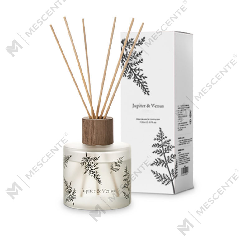 M&Scent Vente en gros de diffuseur à roseaux luxueux personnalisé, verre ambre décoratif transparent unique, sans flamme, parfum floral