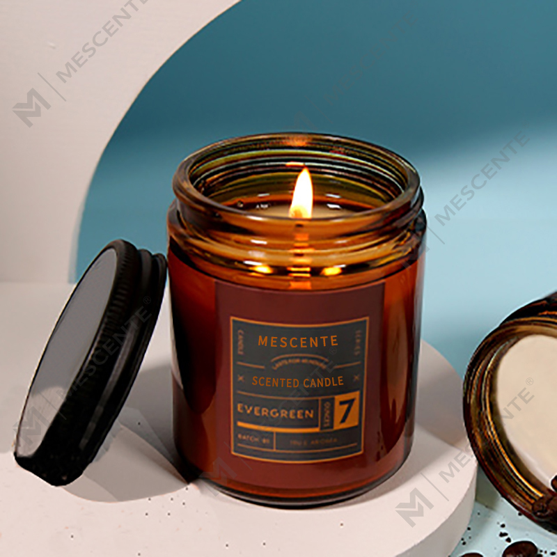 Bougies en cire de soja parfumées de luxe de marque privée personnalisées M&Scent avec couvercle