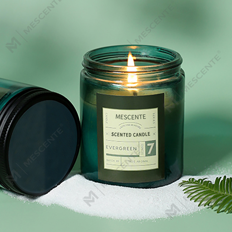 Bougies en cire de soja parfumées de luxe de marque privée personnalisées M&Scent avec couvercle