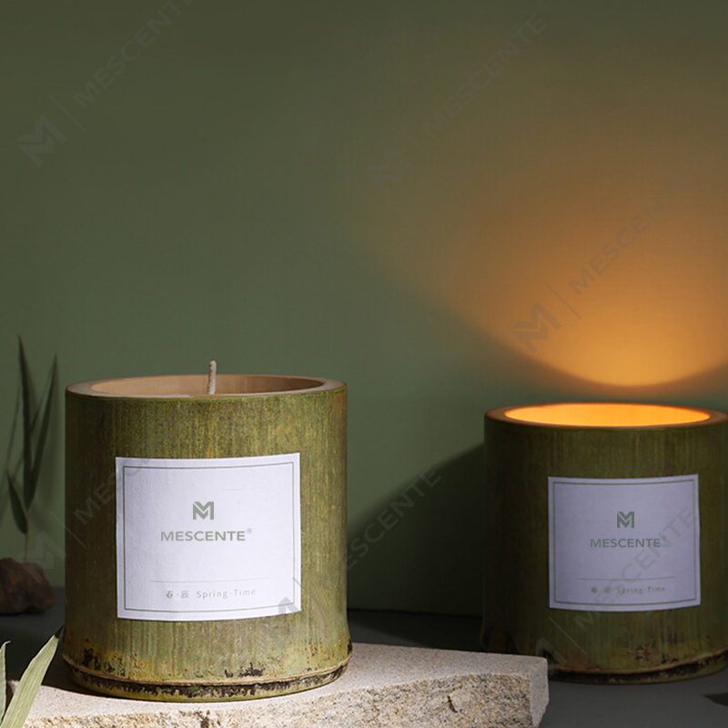 Bougies de luxe en bois M&Scent parfumées de marque privée avec boîte