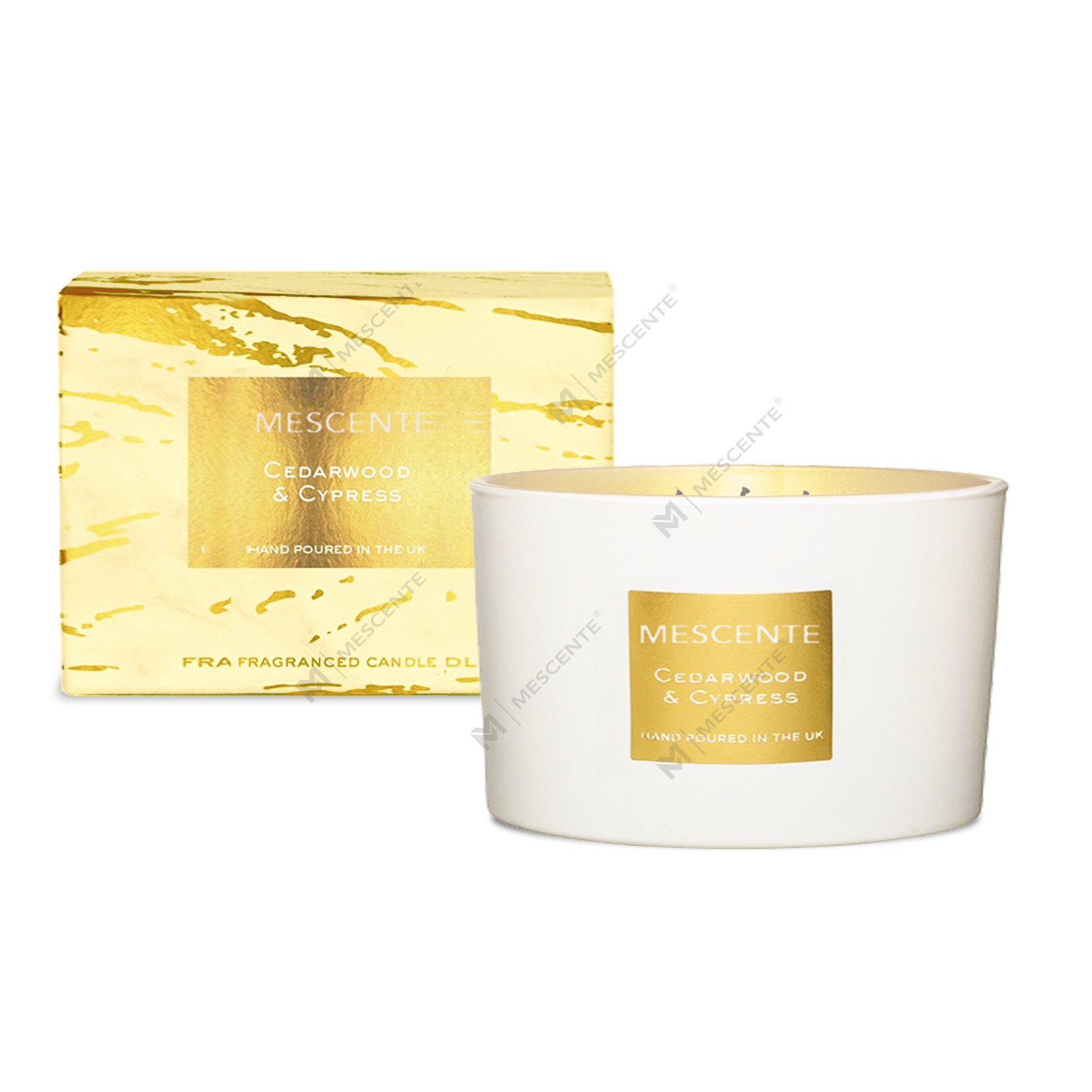 Coffret cadeau de bougies décoratives d'aromathérapie à 3 mèches parfumées au cocotier en gros M&Scent