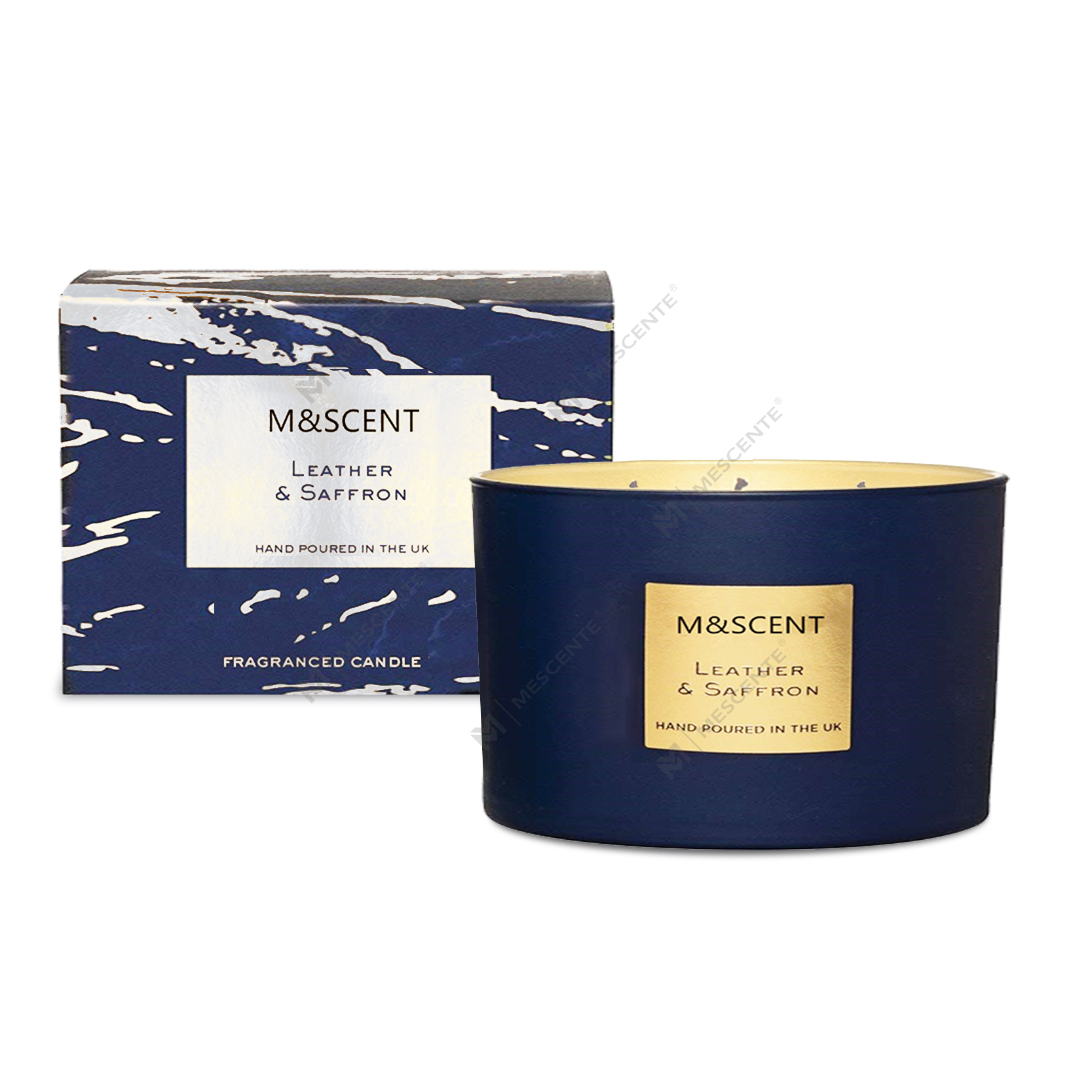 Coffret cadeau de bougies décoratives d'aromathérapie à 3 mèches parfumées au cocotier en gros M&Scent