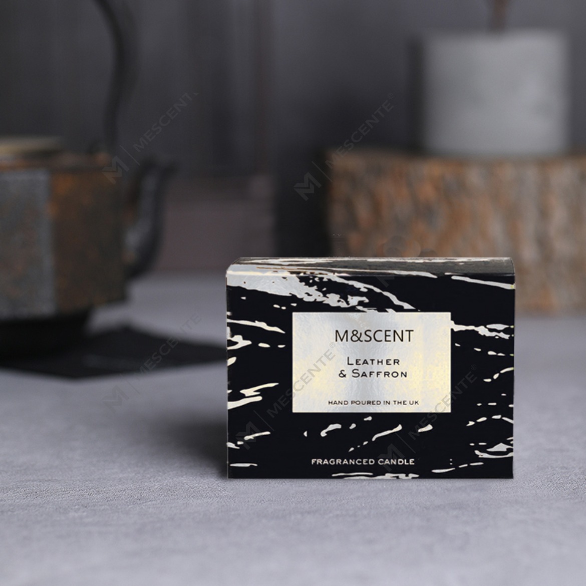 Coffret cadeau de bougies décoratives d'aromathérapie à 3 mèches parfumées au cocotier en gros M&Scent