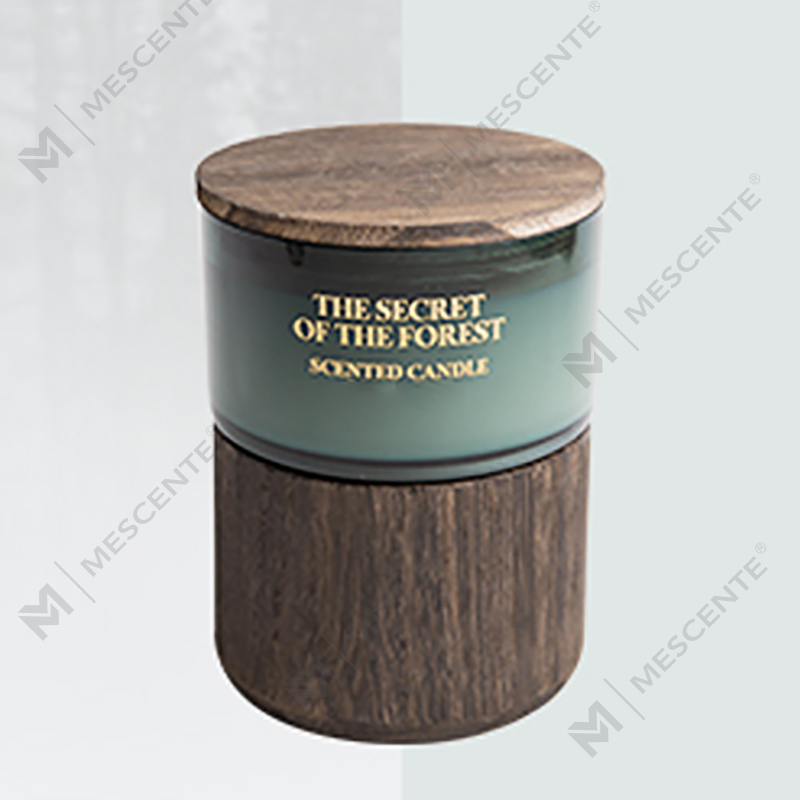 Bougie parfumée en cire de soja avec cristaux, pots en verre personnalisés M&Scent