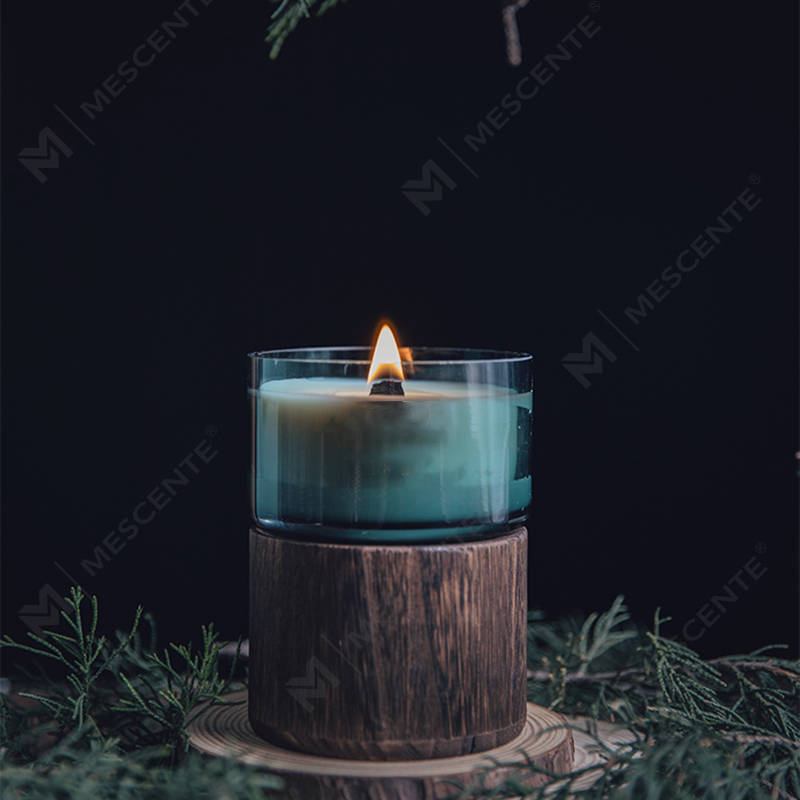 Bougie parfumée en cire de soja avec cristaux, pots en verre personnalisés M&Scent