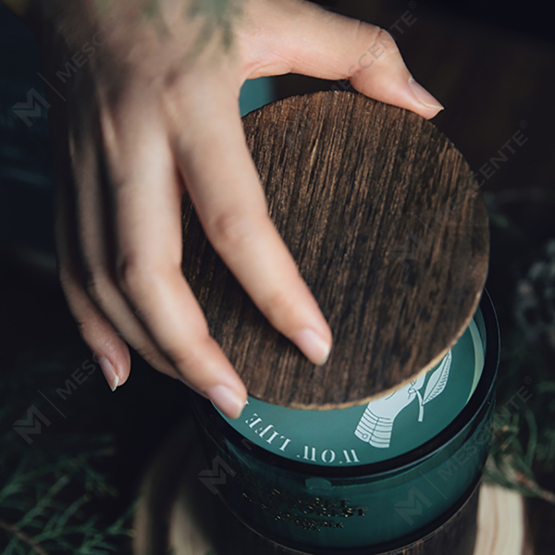 Bougie parfumée en cire de soja avec cristaux, pots en verre personnalisés M&Scent