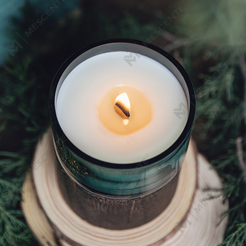 Bougie parfumée en cire de soja avec cristaux, pots en verre personnalisés M&Scent
