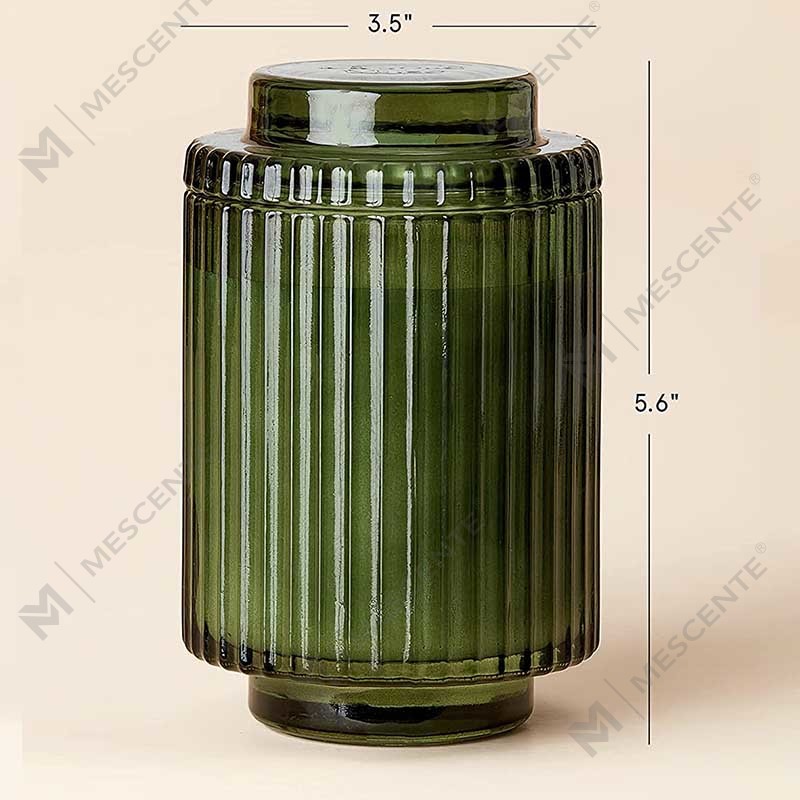 Ensemble de bougies parfumées rondes en céramique biologique à la cire de soja et à la noix de coco avec logo personnalisé en gros et fleurs séchées au cristal