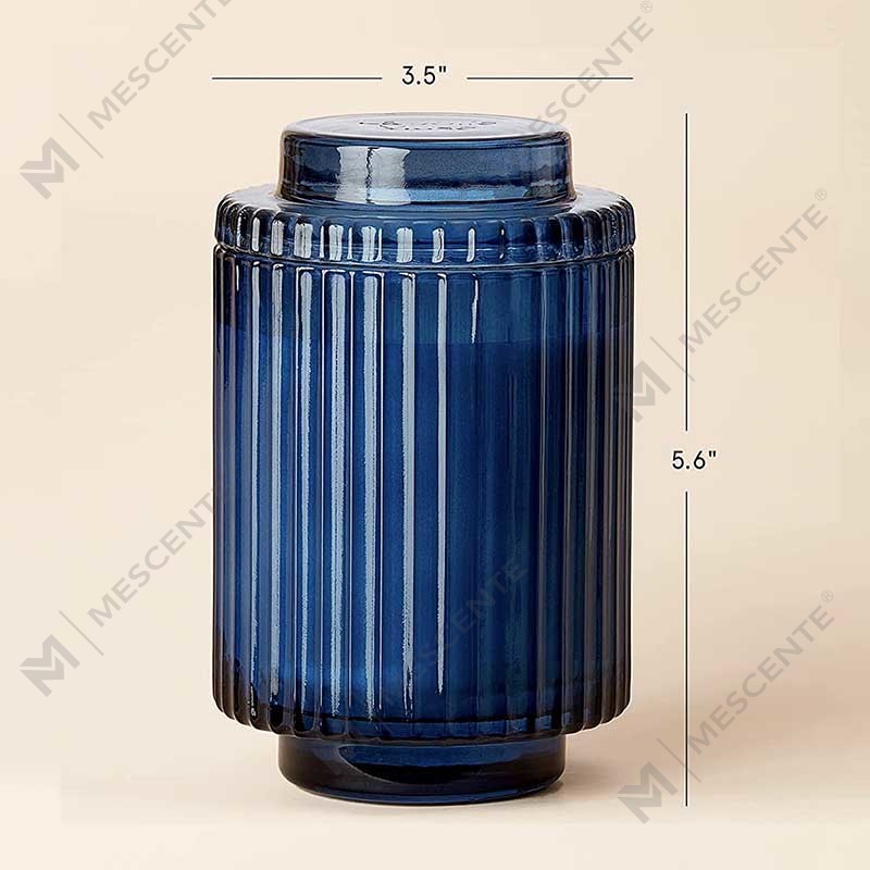 Ensemble de bougies parfumées rondes en céramique biologique à la cire de soja et à la noix de coco avec logo personnalisé en gros et fleurs séchées au cristal