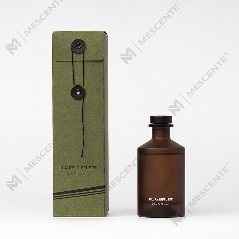 M&Scent Diffuseur à roseaux luxueux personnalisé pour la maison, bouteille en verre dépoli, huile essentielle
