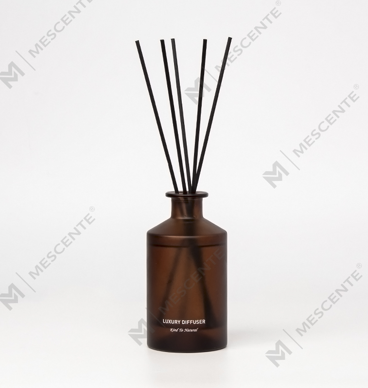 M&Scent Diffuseur à roseaux luxueux personnalisé pour la maison, bouteille en verre dépoli, huile essentielle