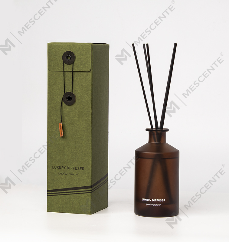 M&Scent Diffuseur à roseaux luxueux personnalisé pour la maison, bouteille en verre dépoli, huile essentielle