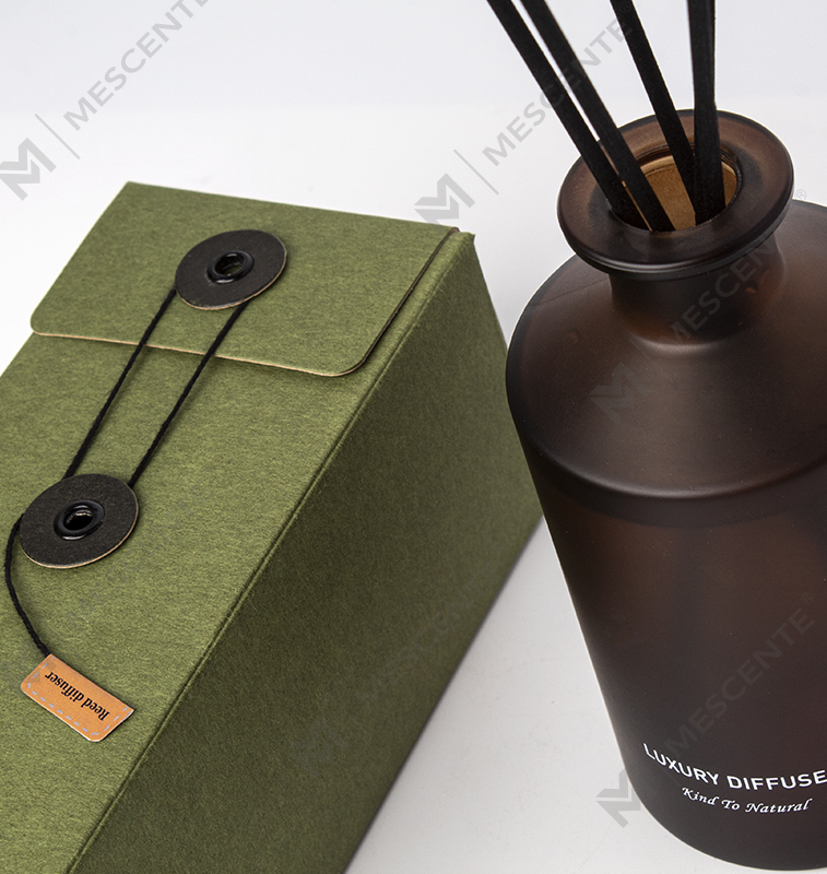 M&Scent Diffuseur à roseaux luxueux personnalisé pour la maison, bouteille en verre dépoli, huile essentielle