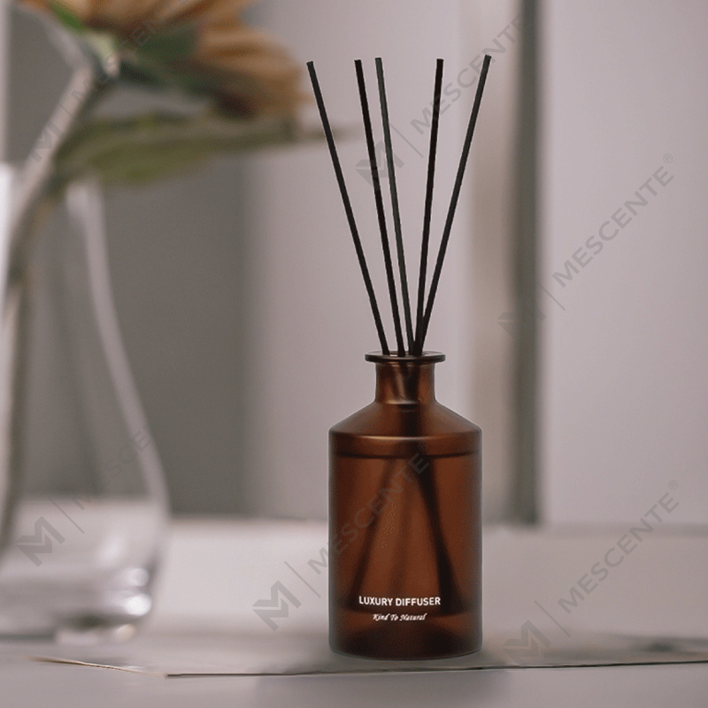 M&Scent Diffuseur à roseaux luxueux personnalisé pour la maison, bouteille en verre dépoli, huile essentielle