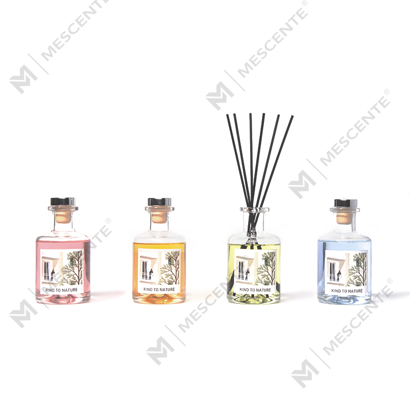 Diffuseur de roseaux décoratif de luxe M&Scent pour grandes bouteilles d'huiles essentielles avec coffret cadeau de fleurs séchées