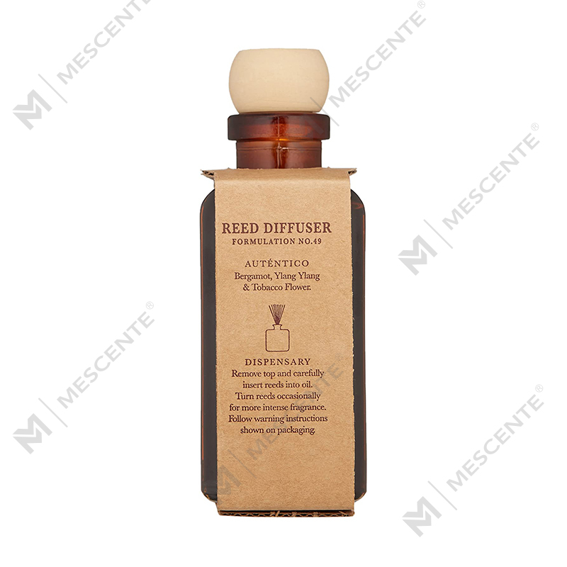 Diffuseur de roseaux liquide de luxe personnalisé M&Scent avec grande bouteille en verre or rose et fleur, marque privée, avec coffret cadeau