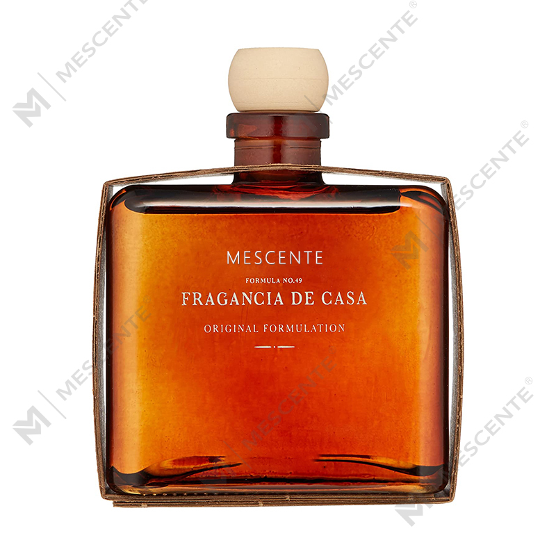 Diffuseur de roseaux liquide de luxe personnalisé M&Scent avec grande bouteille en verre or rose et fleur, marque privée, avec coffret cadeau