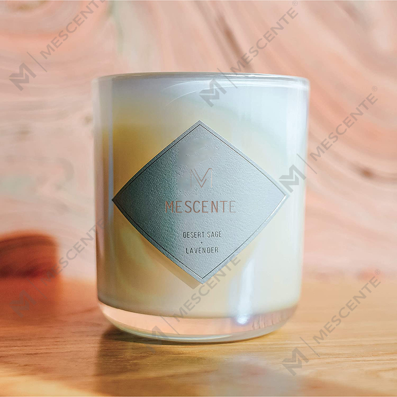 Bocaux à bougies vides en verre transparent givré avec couvercle et mèche blanche et noire