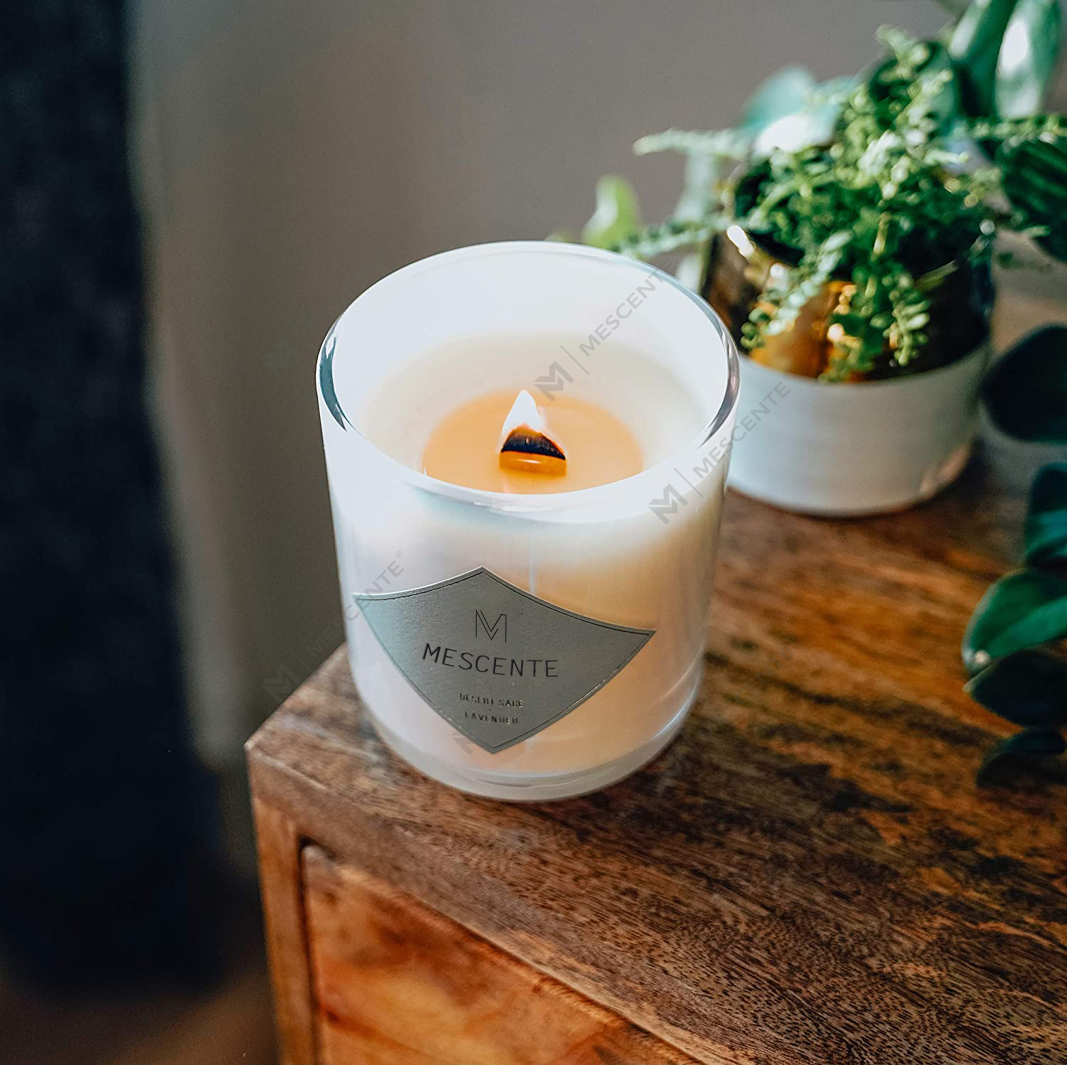 Bocaux à bougies vides en verre transparent givré avec couvercle et mèche blanche et noire