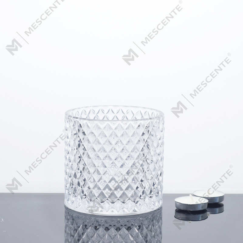 Grand pot à bougies rose M&Scent à 3 mèches avec couvercles en vrac, pot à bougies en céramique pour la fabrication de bougies