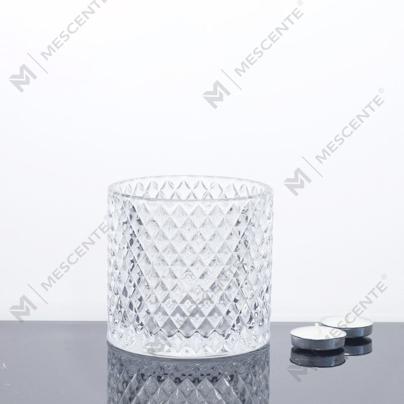 Grand pot à bougies rose M&Scent à 3 mèches avec couvercles en vrac, pot à bougies en céramique pour la fabrication de bougies