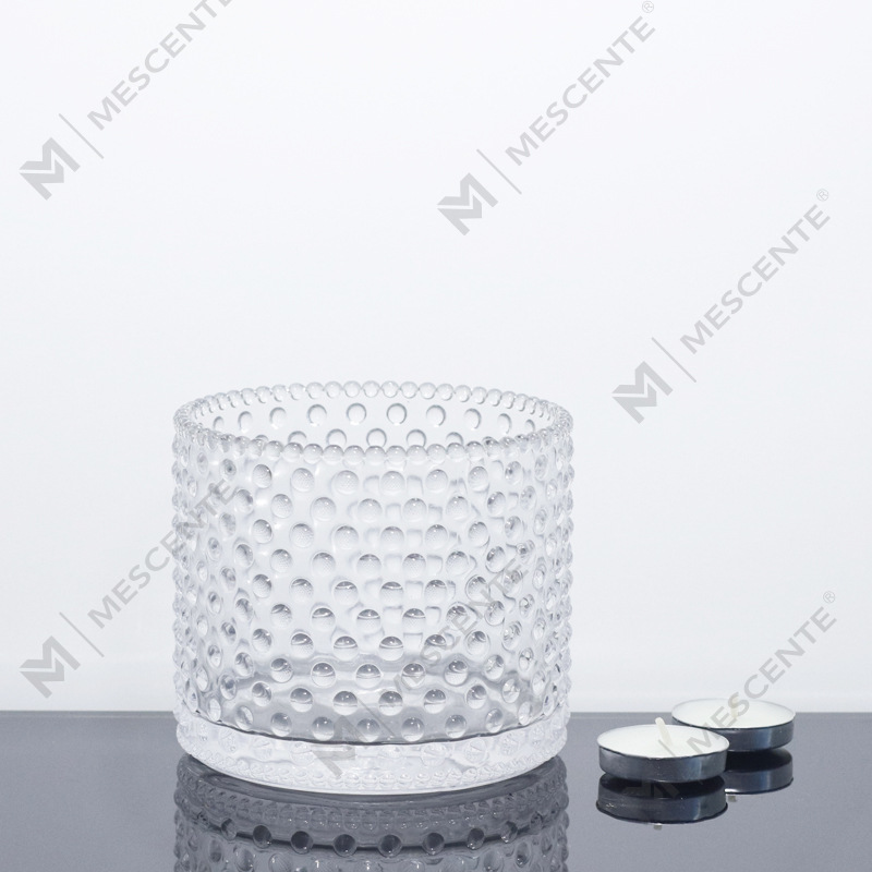 Grand pot à bougies rose M&Scent à 3 mèches avec couvercles en vrac, pot à bougies en céramique pour la fabrication de bougies