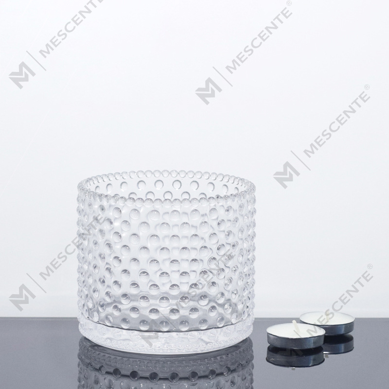 Grand pot à bougies rose M&Scent à 3 mèches avec couvercles en vrac, pot à bougies en céramique pour la fabrication de bougies