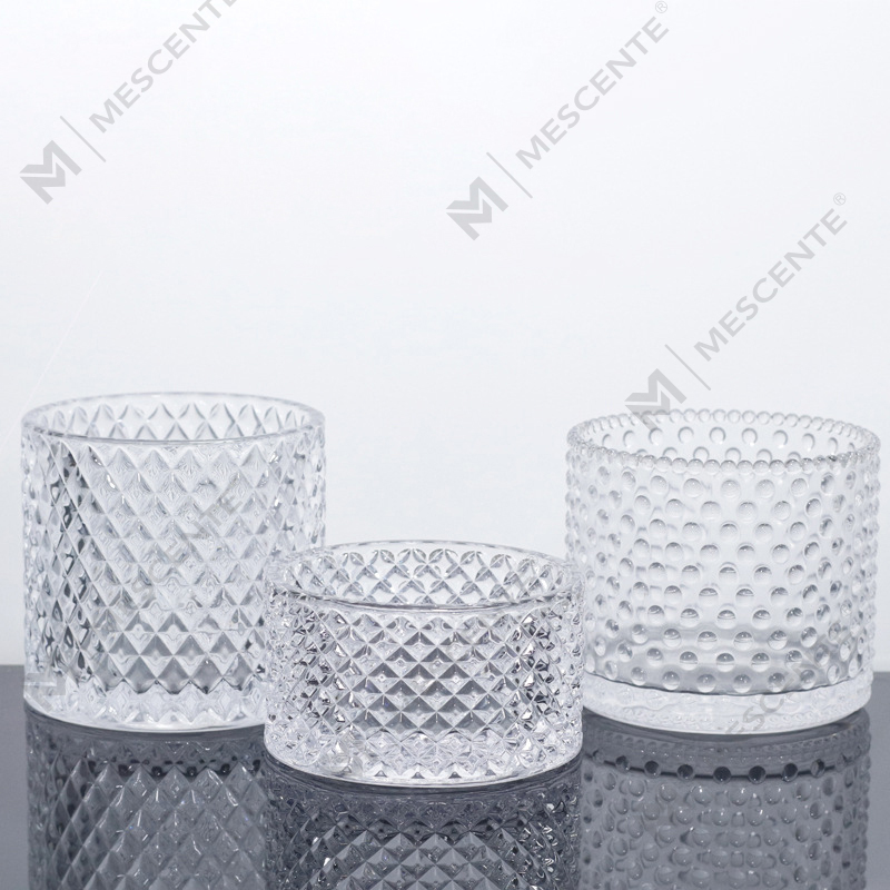 Grand pot à bougies rose M&Scent à 3 mèches avec couvercles en vrac, pot à bougies en céramique pour la fabrication de bougies