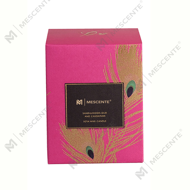 Bougies à mèche en bois noir personnalisées de marque privée, parfumées de luxe avec cristaux