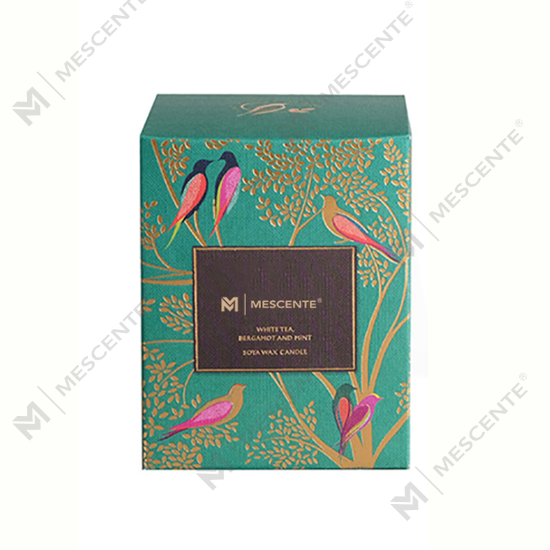 Bougies à mèche en bois noir personnalisées de marque privée, parfumées de luxe avec cristaux