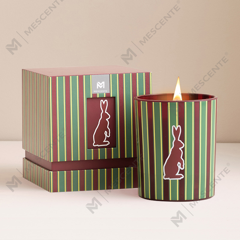 Bougies parfumées en verre de luxe personnalisées en gros M&Scent pour la maison, bougies parfumées en cire de soja