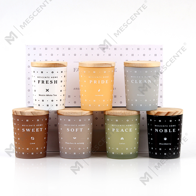 Lot de 3 bougies parfumées d'aromathérapie à la cire de soja pour la maison M23352