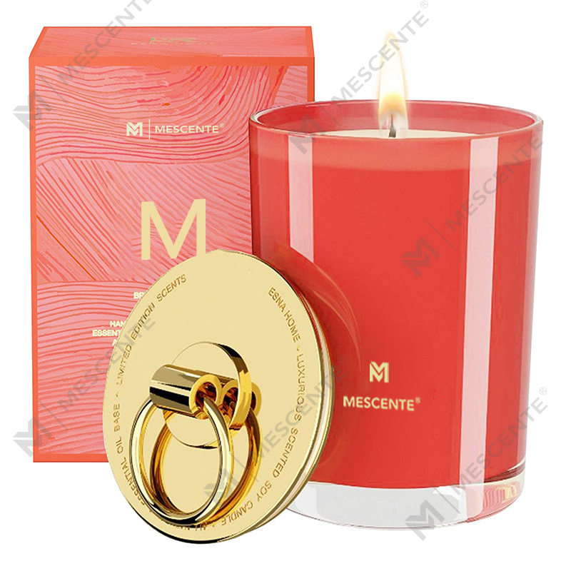 Bougies parfumées de mariage personnalisées avec logo en cire de soja blanche de luxe M&Scent, bougie de camp personnalisée